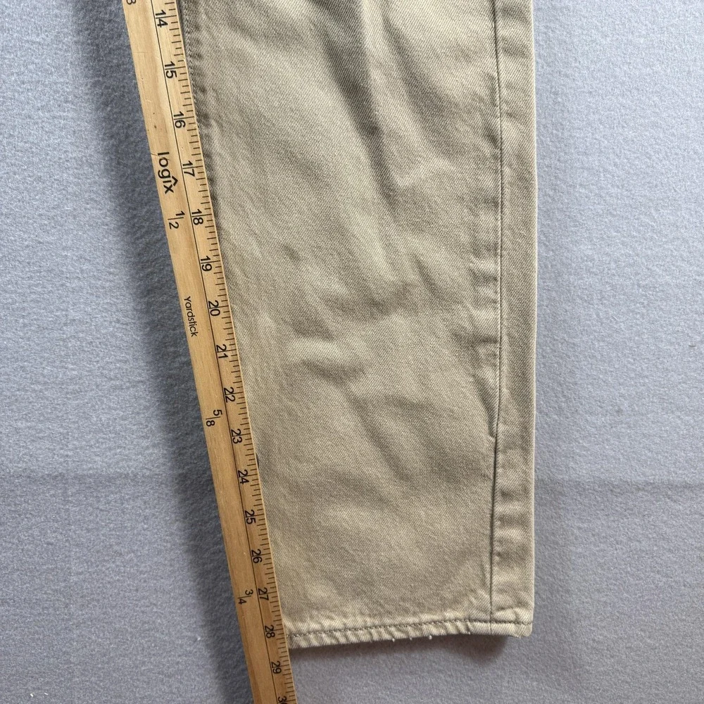 Levis 501 Jeans Mens 29x30 Beige Khaki Straight Leg Denim Button Fly Casual
